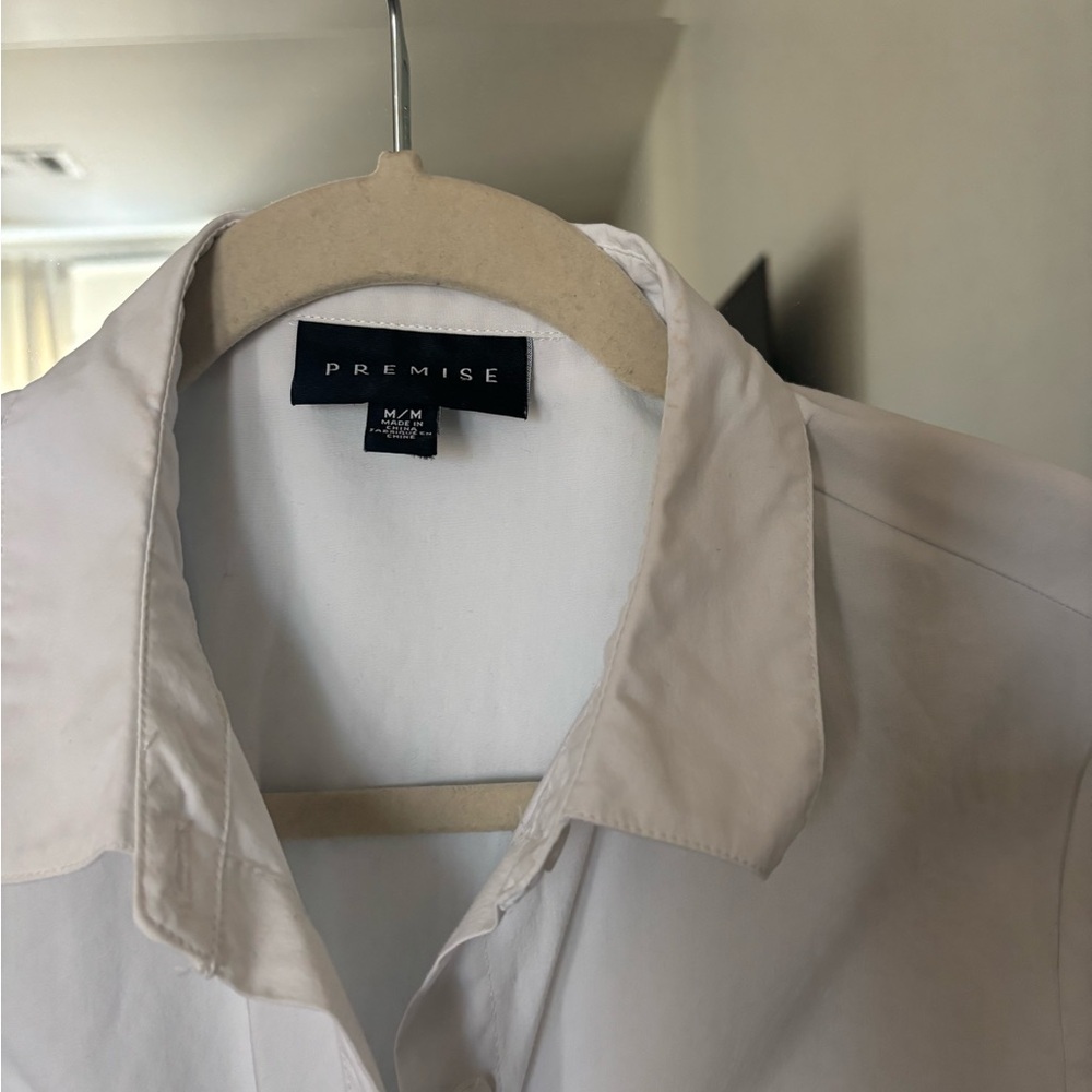 Premise White Collared Button-Down Shirt - image 2